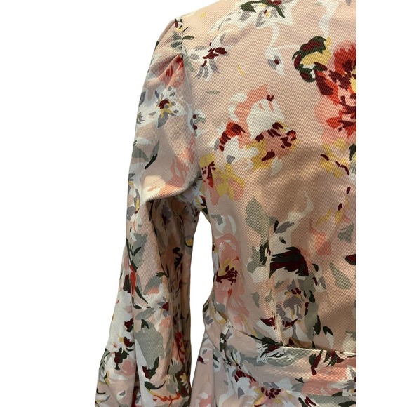 Anthropologie Mare Mare Shirt Dress Pink Floral Womens S Jacket Belt Cottagecore - Picture 6 of 14